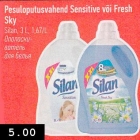 Pesuloputusvahend Sensitive või Fresh Sky