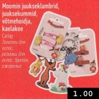 Allahindlus - Moomin juukseklambrid,
juuksekummid,
võtmehoidja,
kaelakee