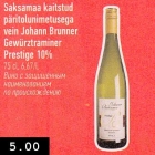 Allahindlus - Saksamaa kaitstud
päritolunimetusega
vein Johann Brunner
Gewürztraminer
Prestige 10%