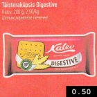 Allahindlus - Täisteraküpsis Digestive
Kalev, 200 g, 2,50/kg 