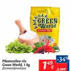 Allahindlus - Pikateraliine riis Green World, 1 kg