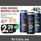 Allahindlus - NIVEA DUŠIGEEL
MEESTELE 500 ML