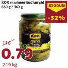 Allahindlus - KOK marineeritud kurgid
680 g / 360 g