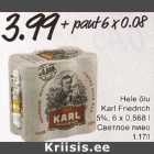 Allahindlus - Hele õlu Karl Friedrich 5%, 6 x 0,568 l