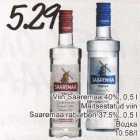 Allahindlus - Viin Saaremaa 40%, 0,5 l; Maitsestatud viin Saaremaa rabarberi 37,5%, 0,5 l