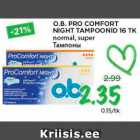 Allahindlus - O.B PRO COMFORT NIGHT TAMPOONID 16 TK