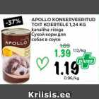 Allahindlus - APOLLO KONSERVEERITUD TOIT KOERTELE 1,24 KG