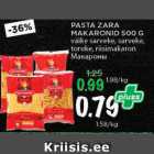 Allahindlus - PASTA ZARA MAKARONID 500 G