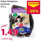 Allahindlus - Oskar Pöialpoiss
verivorst
500 g