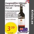 Allahindlus - Geograofilise tähisega lauavein Quay, 13%, 750 ml