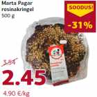 Allahindlus - Marta Pagar
rosinakringel
500 g