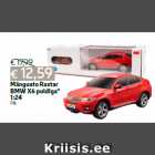 Mänguato Rastar
BMW X6 puldiga*
1:24
1 tk