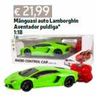 Mänguasi auto Lamborghin
Aventador puldiga*
1:18
1 tk