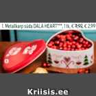 1. Metallkarp süda DALA HEART***, 1 tk