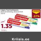 Allahindlus - Colgate Total hambapasta advanced whitening, advanced fresh 100 ml