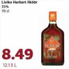 Allahindlus - Liviko Herbert liköör 35% 70 cl