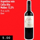 Argentiina vein
Callia Alta
Malbec 