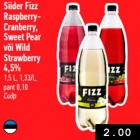 Siider Fizz
RaspberryCranberry,
Sweet Pear
või Wild
Strawberry