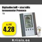 Allahindlus - Digitaalne kell + sise / välis termomeeter Provence 1 tk