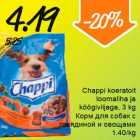 Allahindlus - Chappi koeratoit loomaliha ja köögiviljaga, 3 kg