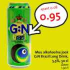 Allahindlus - Muu alkohoolne jook
G:N Brazil Long Drink

