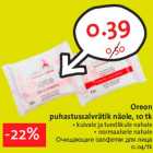 Allahindlus - Oreon
puhastussalvrätik näole, 10 tk

