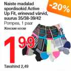 Allahindlus - Naiste madalad spordisokid Active Up Fit, erinevad värvid, suurus 35/38 - 39/42