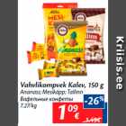 Vahvlikompvek Kalev, 150 g
Ananass; Mesikäpp; Tallinn
