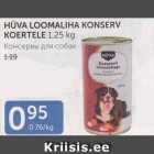 HÜVA LOOMALIHA KONSERV KOERTELE 1,25 kg