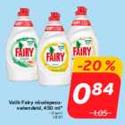 Valik Fairy nõudepesuvahendeid,
450 ml*
