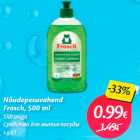 Nõudepesuvahend
Frosch, 500 ml
Sidruniga
