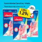 Kummikindad Sensitive, Vileda;
