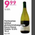 Allahindlus - Prantsusmaa kaitstud päritolunimetusega vein Douce France Chablis 12,5%, 75cl