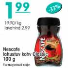 Allahindlus - Nescafe lahustuv kohv Classic 100g