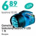 Allahindlus - Camelion taskulamp Search, 9 LED 1 tk