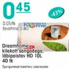 Allahindlus - Dreamhome kilekott sangadega, läbipaistev HD 10L 40tk