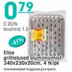 Allahindlus - Elise grillialused alumiiniumist 340x230x20cm, 4tk/pk