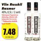 Allahindlus - Viin Russkii
Razmer
40%, 0,5L / 2 sorti