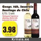 Allahindlus - Geogr. täh. lauavein
Santiago de Chile
0,75L / 2 sorti