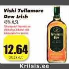 Allahindlus - Viski Tullamore
Dew Irish
43%,0,5L