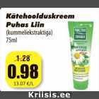 Allahindlus - Kätehoolduskreem
Puhas Liin
(kummeliekstraktiga)
75ml