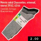 Meeste sokid Chaussettes, erinevad, suurus 39/42, 43/46