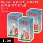 Pirn EcoCl. 42 W (55 W), 53 W (70 W) või 70 W (92 W) E27 A55