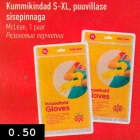 Kummikindad S-XL, puuvillase sisepinnaga