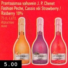 Prantsusmaa vahuvein J.P.Chenet Fashion Peche, Cassis või Strawbwrry/Rasberry 