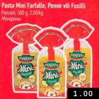 Pasta Mini Farfalle, Penne või Fusilli 