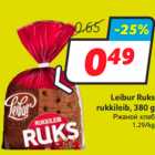 Allahindlus - Leibur Ruks
rukkileib, 380 g