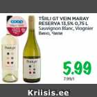 Allahindlus - TŠIILI GT VEIN MARAY 
RESERVA 13,5% 0,75 L