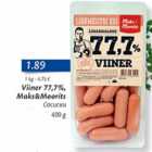 Allahindlus - Viiner 77,7% Maks&Moorits 400 g