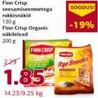 Allahindlus - Finn Crisp
seesamiseemnetega
rukkisnäkid
130 g
Finn Crisp Organic
näkileivad
200 g